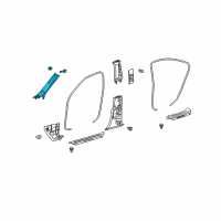 OEM 2009 Lexus LS600h GARNISH, Front Pillar Diagram - 62212-50171-A2