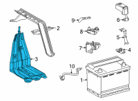 OEM 2020 Toyota Highlander Battery Tray Diagram - 74440-0E010