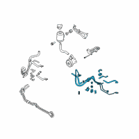 OEM 2006 Infiniti M35 Power Steering Hose & Tube Set Diagram - 49710-EH10A