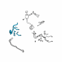 OEM 2008 Infiniti M35 Power Steering Hose & Tube Assembly Diagram - 49721-EG000