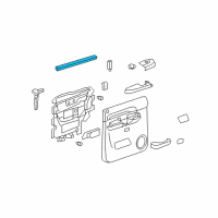 OEM Chevrolet Silverado 3500 HD Run Weatherstrip Diagram - 22803678