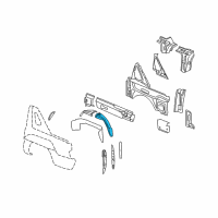 OEM 2004 Cadillac Escalade ESV Panel, Rear Wheelhouse Outer Diagram - 15062449