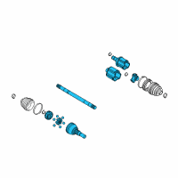 OEM 2008 Cadillac SRX Front Wheel Drive Shaft Kit Diagram - 88957151