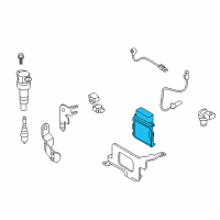 OEM Hyundai Accent Computer Brain Engine Control Module Diagram - 39110-2BAS9