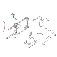 OEM 2001 Nissan Quest Mounting Rubber-Radiator, Upper Diagram - 21506-0B000