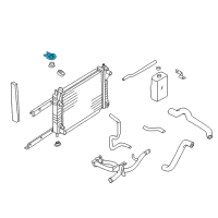 OEM 2000 Nissan Quest Bracket-Radiator Mounting, Upper Diagram - 21543-0B000