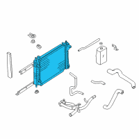 OEM 1999 Nissan Quest Radiator Assy Diagram - 21460-7B000