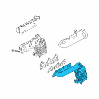 OEM 2001 Chevrolet Tracker Engine Exhaust Manifold (On Esn) Diagram - 91177111