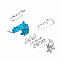 OEM 2001 Chevrolet Tracker Engine Exhaust Manifold (W/Warm Up 3Way Catalytic Converter) Diagram - 91177110