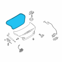 OEM 2012 Infiniti G25 WEATHERSTRIP-Trunk Lid Diagram - 84830-JK00A