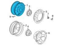 OEM 2016 GMC Sierra 2500 HD Spare Wheel Diagram - 9597735