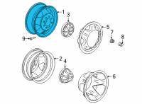 OEM 2021 Chevrolet Silverado 3500 HD Spare Wheel Diagram - 9597735