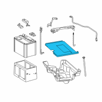 OEM Lexus GS460 Support, Battery Tray Diagram - 74433-30032