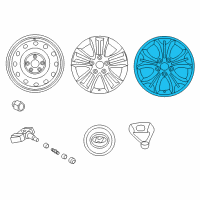 OEM Hyundai Aluminium Wheel Assembly Diagram - 52910-A5800