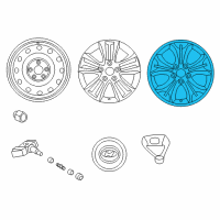 OEM 2016 Hyundai Elantra GT Aluminium Wheel Assembly Diagram - 52910-A5800