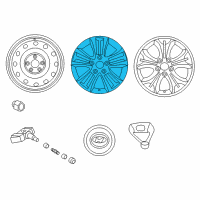 OEM 2016 Hyundai Elantra GT 16 Inch Wheel Scratches Diagram - 52910-A5700