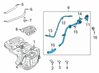 OEM Kia Sorento Filler Neck & Hose Assembly Diagram - 31030C6500