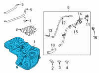 OEM Kia Sorento Tank Assy-Fuel Diagram - 31150R5200