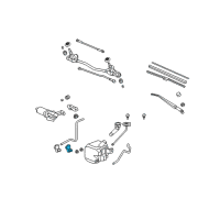 OEM 2003 Honda CR-V Motor, Rear Washer (Mitsuba) Diagram - 76806-SE0-J01