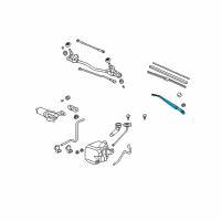 OEM 2007 Honda Fit Arm, Windshield Wiper (Driver Side) Diagram - 76600-SLN-A01