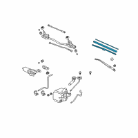 OEM 2008 Honda Fit Blade, Windshield Wiper (400Mm) Diagram - 76630-SLN-A12