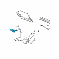 OEM Honda Fit Motor, Front Wiper Diagram - 76505-SLN-A01