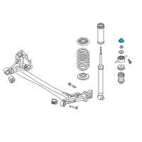 OEM 2019 Hyundai Accent Rear Spring Pad, Lower Diagram - 55332-H5000