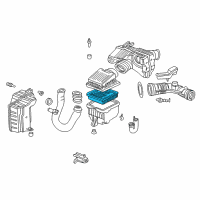 OEM 1996 Honda Civic Element, Air Cleaner Diagram - 17220-P2N-A01