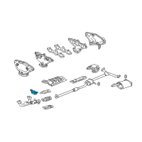 OEM 2002 Acura CL Rubber, Exhaust Mounting Diagram - 18215-S84-A11