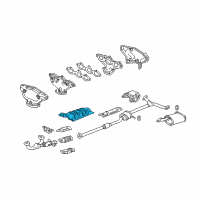 OEM 1999 Honda Accord Plate, Floor Heat Baffle Diagram - 74601-S87-A01