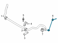 OEM BMW X6 Swing Support, Front, Left Diagram - 31-35-6-881-807
