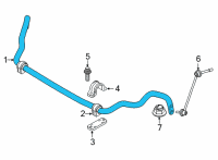 OEM BMW X6 STABILIZER FRONT WITH RUBBER Diagram - 31-35-6-870-667