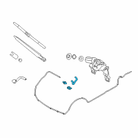 OEM 2012 Hyundai Santa Fe Hose & GROMMET Assembly-Rear WASHE Diagram - 98960-2B000