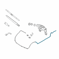 OEM 2010 Hyundai Veracruz Hose Assembly-Rear Washer Diagram - 98950-3J010