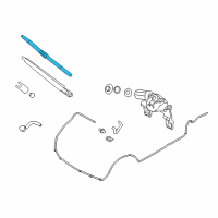 OEM 2012 Hyundai Veracruz Blade Assembly-Wiper, Rear Diagram - 3JH09-AK014-R
