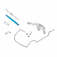 OEM 2012 Hyundai Veracruz Rear Wiper Arm Assembly Diagram - 98811-3J000