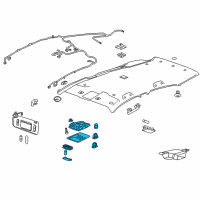 OEM Chevrolet Map Lamp Assembly Diagram - 42597234