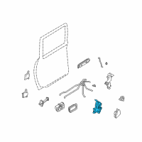 OEM 2000 Nissan Xterra Lock Assembly-Rear Door, Left Diagram - 82503-7Z000