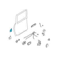 OEM 2002 Nissan Xterra Hinge Assembly Rear Door Upper, LH Diagram - 82401-7Z030