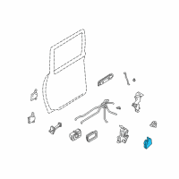 OEM 2002 Nissan Xterra Door Lock Actuator Motor, Rear Right Diagram - 82552-7Z010