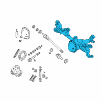 OEM 2009 Jeep Wrangler Axle-Service Front Diagram - 68004068AA