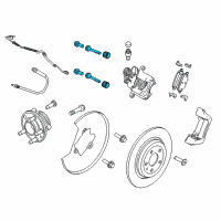 OEM 2017 Ford Explorer Caliper Mount Kit Diagram - 8A8Z-2386-A