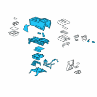 OEM 2011 GMC Sierra 3500 HD Console Assembly Diagram - 20943739