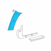 OEM 1996 Chevrolet Cavalier Molding, Windshield Side Upper Garnish Diagram - 12362993