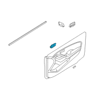 OEM Hyundai Elantra Interior Door Handle Assembly, Left Diagram - 82610-3X001-RY