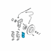 OEM 2008 Kia Spectra Front Brake Assembly, Left Diagram - 581102F400