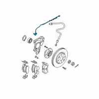 OEM 2007 Kia Spectra5 Sensor-Abs Front Wheel Diagram - 956702F100