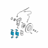 OEM Kia Spectra Pad Set-Front Disc Brake Diagram - 581012FA10