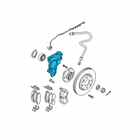 OEM 2005 Kia Spectra5 Front Brake Disc Dust Cover Right Diagram - 517562F310