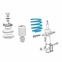 OEM Cadillac Coil Spring Diagram - 22863247